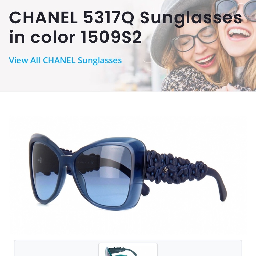 CHANEL Blue Sunglasses